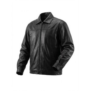 Wilsons Leather M Julian Mens Black Genuine Leather Jacket Full Zip Collared L